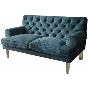 LOBERON Canapé Carme, bleu (82 x 152 x 86cm)