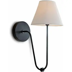 LOBERON Applique Lustre, noir/blanc (43.5 x 20 x 34cm)