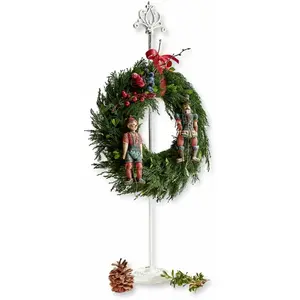 LOBERON Support pour couronne Irulan, blanc vieilli (76cm) pas cher