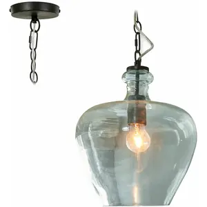 LOBERON Suspension Morazan, transparent/noir (33cm) pas cher