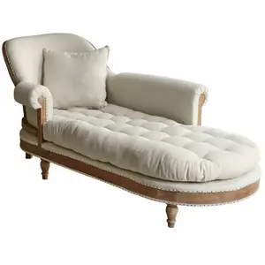 LOBERON Méridienne Queyranne, beige (85.5 x 198 x 85cm)Vendu parloberon