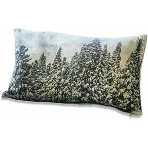 LOBERON Housse de coussin Silver Creek, crème/vert (50 x 30cm)