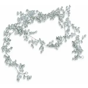 Loberon Guirlande Kimi - Acier, Plastique - H env. 160 cm - Décoration de Noël - argenté/BlancVendu paramazon
