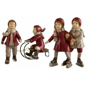 LOBERON Lot de 2 figurines Andros, multicolore (8.5 x 7 x 14cm) pas cher