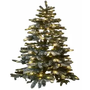 LOBERON Sapin de Noël Mannier, vert/blanc (90cm) pas cher