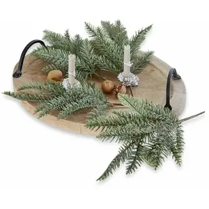LOBERON Lot de 4 branches décoratives Millies, vert (12 x 30cm)Vendu parloberon