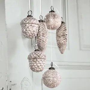 LOBERON Lot de 6 décorations de Noël Quirat pas cher