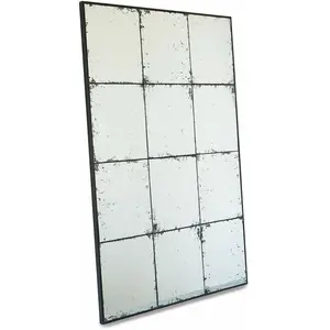 Loberon Miroir Burami - Verre de Miroir, Fer - H/L/P env. 102/62/2 cm - Noir/Transparent pas cher