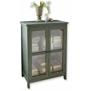 LOBERON Commode Alajela, vert vieilli (38 x 63.5 x 89cm)