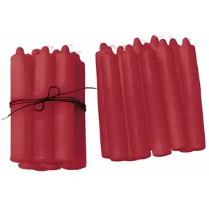Comparateur de prix : LOBERON Lot de 20 bougies Noufa, rouge (10cm)