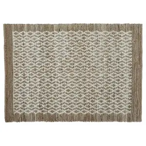 LOBERON Tapis réversible Amhara, marron/blanc (200 x 140cm) pas cher