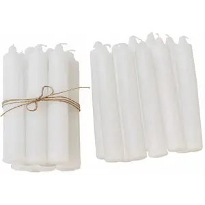LOBERON Lot de 20 bougies Noufa, crème (10cm) pas cher