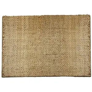 Loberon Tapis Daoukro - Jute - Latex - H/L env. 200/140 cm - Marron pas cher