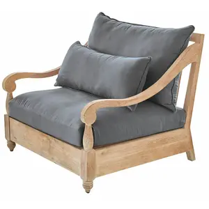 LOBERON Fauteuil Montcassin, marron/gris (90 x 90.5 x 81cm)Vendu paramazon