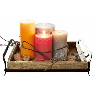 LOBERON Lot de 4 bougies Joliet, multicolore (15cm)