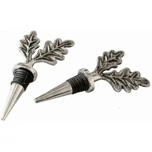 Comparateur de prix : LOBERON Lot de 2 bouchons de bouteilles Vibius, argenté (3 x 6 x 14cm)