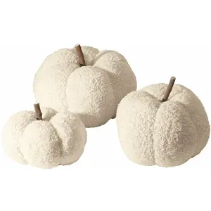 Comparateur de prix : LOBERON Lot de 3 citrouilles Benjamin, crème/marron (18cm)