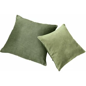 Comparateur de prix : LOBERON Lot de 2 housses de coussins Salina, vert (50 x 50cm)