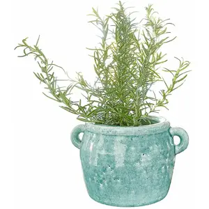 Comparateur de prix : LOBERON Vase Elvin, bleu (16 x 20 x 13.5cm)