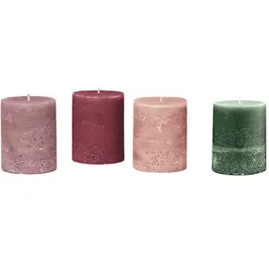 Comparateur de prix : LOBERON Lot de 4 bougies Virrans, multicolore (8cm)