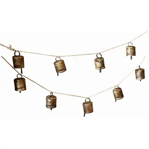 Comparateur de prix : Loberon Guirlande Maxime - Fer, Jute - H/L/P/Ø env. 6/130/4/4 cm - Marron Vieilli