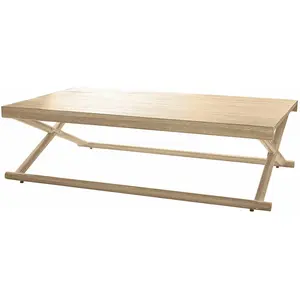 LOBERON Table basse Roussilion, marron (80 x 140 x 40cm) pas cher