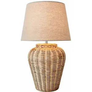 LOBERON Lampe à poser Ernée, beige (50.5cm) pas cher