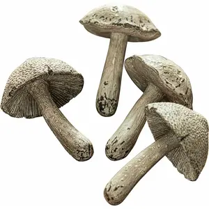 LOBERON Lot de 4 champignons Laval, crème (11.5cm)Vendu parloberon