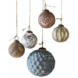 Loberon Lot de 5 décorations de Noël Jilian, multicolore (13cm) pas cher
