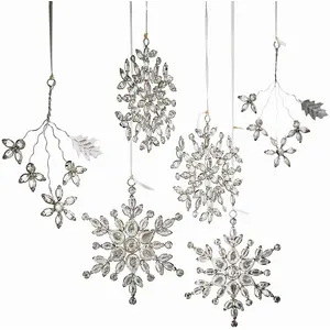Comparateur de prix : LOBERON Lot de 6 décorations de Noël Allegan, argenté (1 x 8 x 12cm)