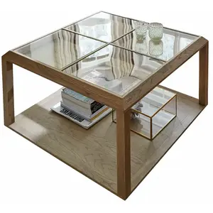 Comparateur de prix : LOBERON Table basse Haverhill, marron (80 x 80 x 46cm)
