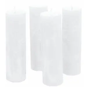LOBERON Lot de 4 bougies Muriel, crème (13cm) pas cher