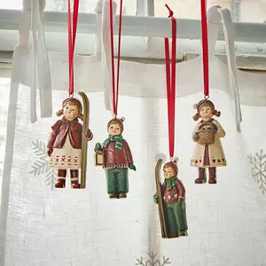 LOBERON Lot de 4 figurines à suspendre Helgelund pas cher