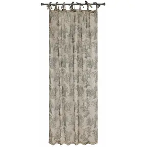 LOBERON Rideau Dedwen, gris/lin (140 x 250cm) pas cher
