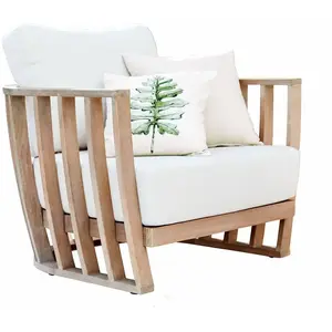 Comparateur de prix : LOBERON Fauteuil 100 % FSC® Vézère, crème/marron (89 x 91 x 65cm)