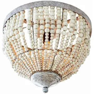 LOBERON Plafonnier Antereen, gris/beige (31.5cm) pas cher