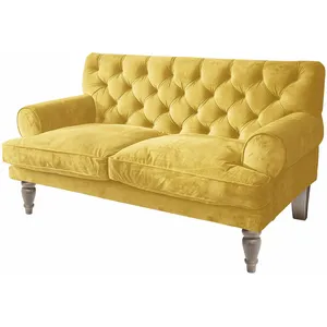 Comparateur de prix : LOBERON Canapé Carme, jaune (82 x 152 x 86cm)