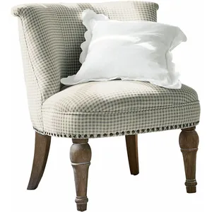 LOBERON Fauteuil Francet, crème/marron (63 x 65 x 73cm)