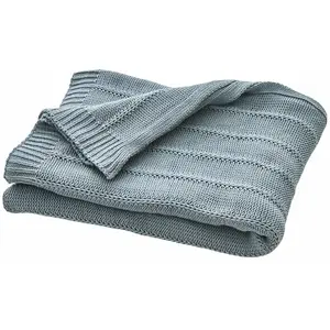 Comparateur de prix : LOBERON Plaid Lémeré, bleu-gris (200 x 150cm)