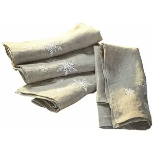 Comparateur de prix : LOBERON Lot de 4 serviettes Ruspi, lin (40 x 40cm)