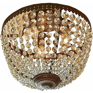 LOBERON Plafonnier Tarim, marron/transparent (33cm)