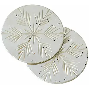 Comparateur de prix : Loberon Lot de 2 dessous de verres Angeloi, argenté (1cm)
