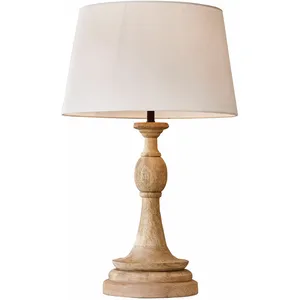 LOBERON Lampe à poser Dardilly, crème/marron (60cm) pas cher