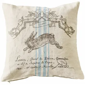 Comparateur de prix : LOBERON Housse de coussin La Lapin, beige (40 x 40cm)