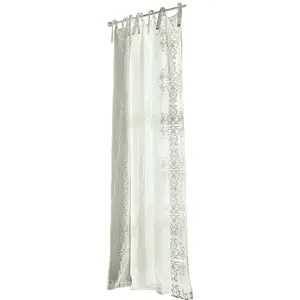 LOBERON Voilage Damienie, blanc (140 x 250cm) pas cher