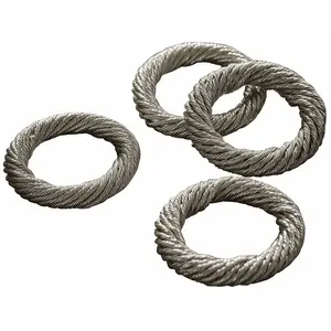 Comparateur de prix : LOBERON Lot de 4 ronds de serviettes Alea, argenté (0.5cm)