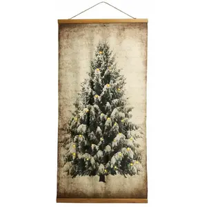 Loberon Tableau avec LED Gussers, beige/marron (3 x 80 x 161.5cm)