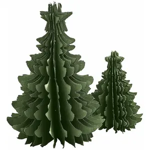 Comparateur de prix : Loberon Lot de 2 arbres décoratifs Amuré, vert (80cm)