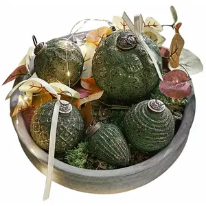 Comparateur de prix : Loberon Lot de 6 décorations de Noël Moriches - Vert