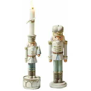 LOBERON Casse-noisettes décoratif avec bougeoir Ellicott, multicolore (28cm) pas cher